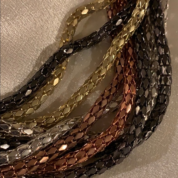 25 - w 26” twisted strand multicolored necklace - - Picture 2 of 4